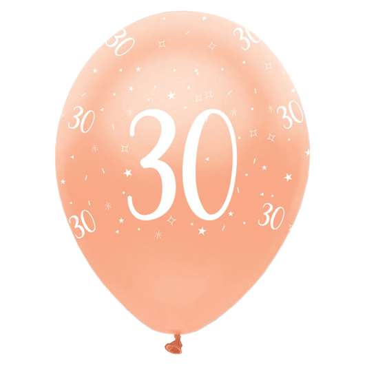 30-Års Ballonger Pearlised Roseguld