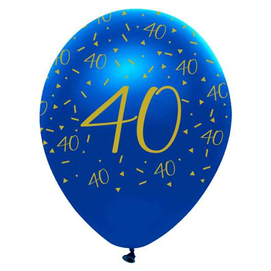 40 År Latexballonger Marinblå