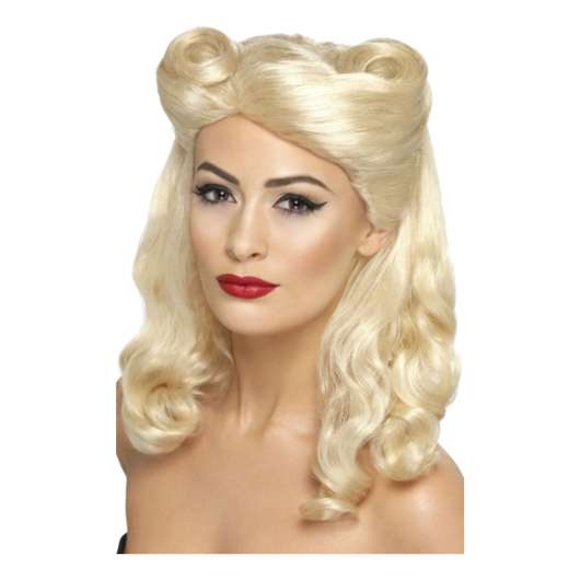 40-tals Pin-Up Blond Peruk - One size