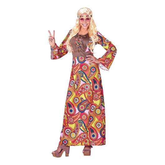 60-tals Hippie Klänning Maskeraddräkt - X-Large