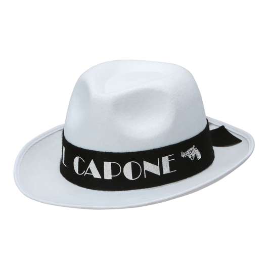 Al Capone Vit Gangsterhatt - One size