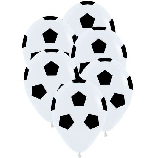Ballonger, fotboll 30 cm 6 st