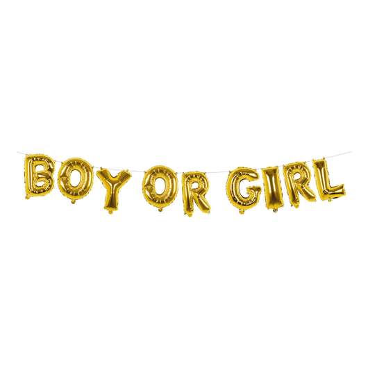 Ballonggirlang Boy or Girl Guld - 400 cm