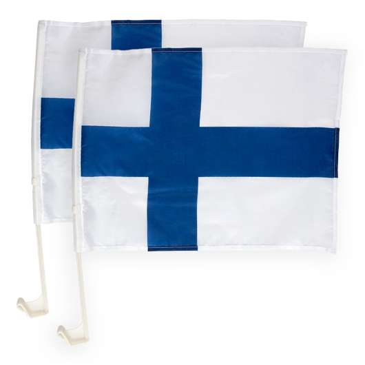 Bilflaggor Finska Flaggan - 2-pack