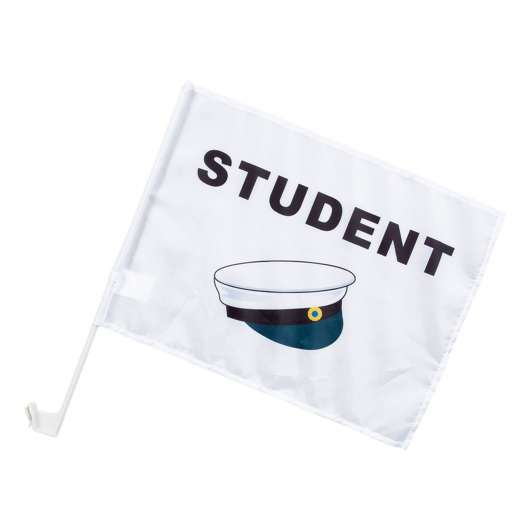 Bilflaggor Student - 2-pack