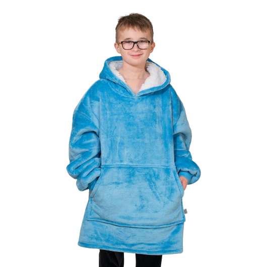 Blå Megahoodie för Barn - One size