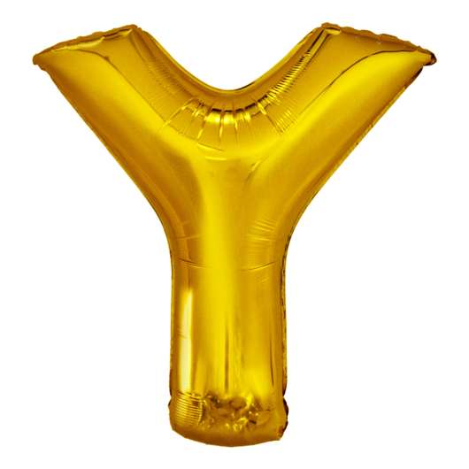 Bokstavsballong Guld Metallic - Bokstav Y