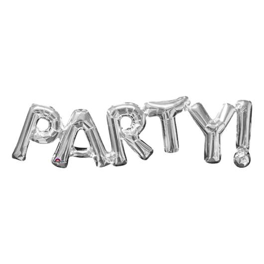 Bokstavsballong Party! Silver