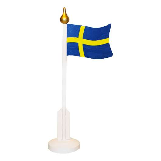 Bordsflagga Svenska Flaggan i Trä - 37 cm