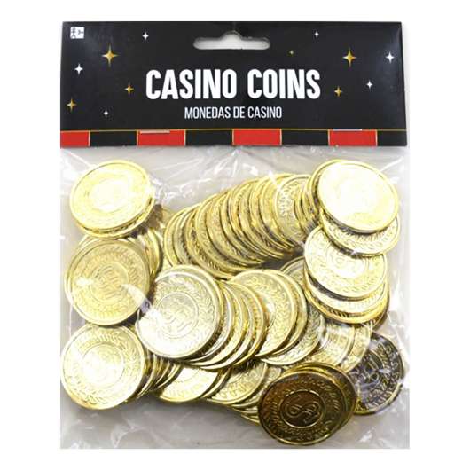 Casinomynt Guld - 72-pack