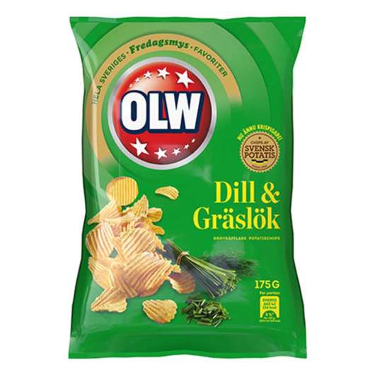 Chips, dill & gräslök OLW 175 g
