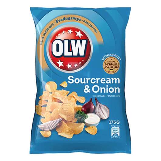 Chips, sourcreme & onion OLW 175 g