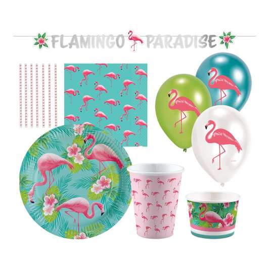Dukningspaket Flamingo - 8 personer
