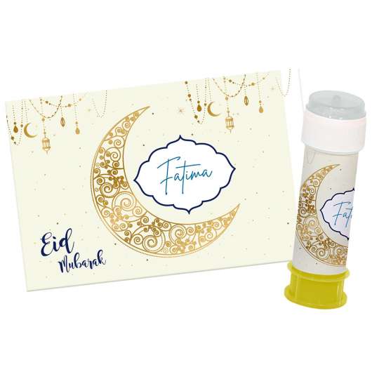 Eid Mubarak Såpbubblor Etiketter