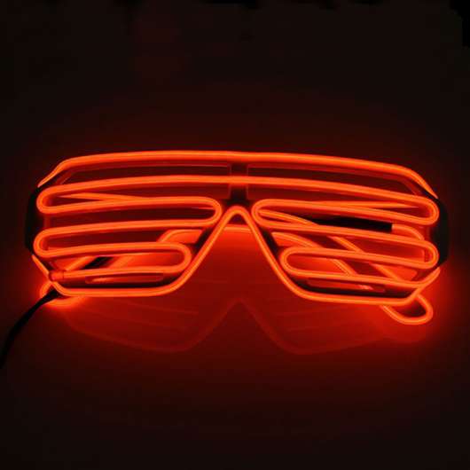 El Wire LED Glasögon Shutter - Orange