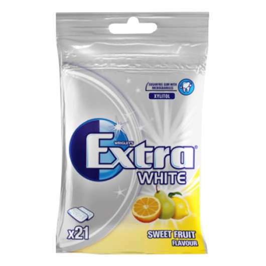 Extra White Sweet Fruit Tuggummi - 29 g