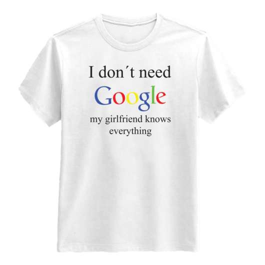 Girlfriend Google T-shirt - Small