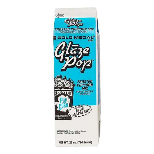 Glaze Pop Popcornglaze - Blå Hallon