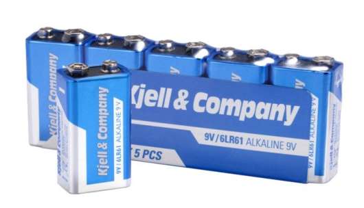 Kjell & Company 9 V-batterier 5-pack