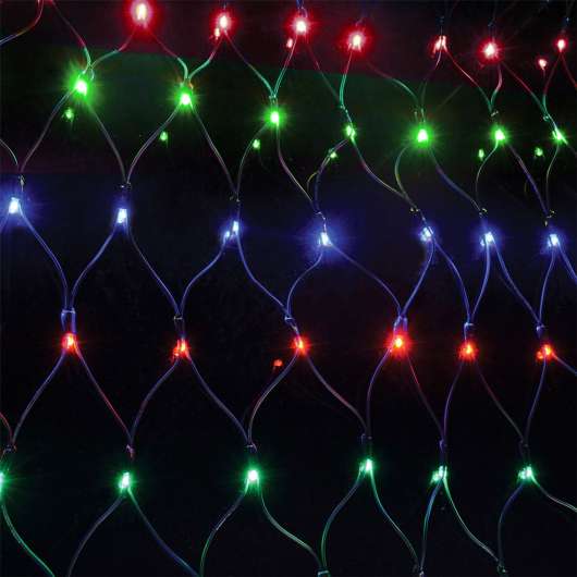 LED Ljusnät Flerfärgad - 1,5x1,5 meter