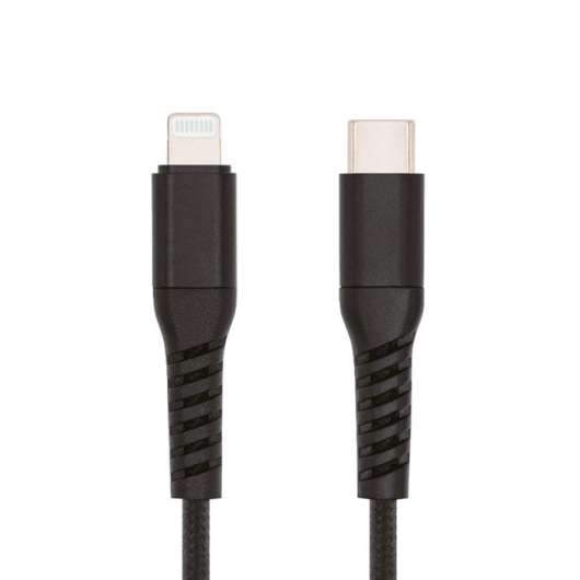 Linocell Premium Kevlar USB-C- till Lightning-kabel Svart 0,5 m