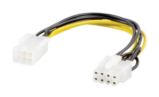 Luxorparts Adapter PCI-express 6-pin till 8-pin