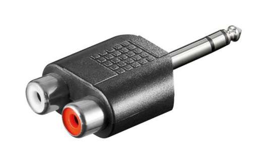 Luxorparts Ljudadapter RCA till 6,3 mm