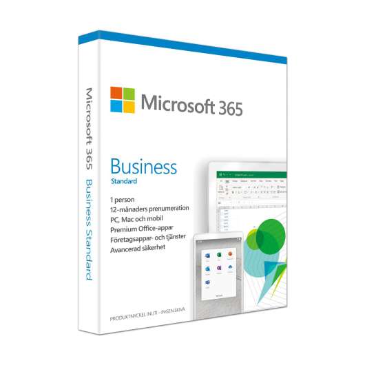 Microsoft 365 Business Standard inkl. Teams Svensk 1 anv, 1år