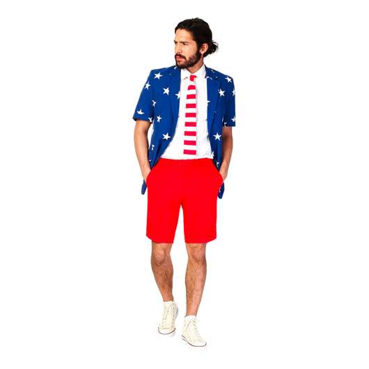OppoSuits Stars & Stripes Shorts Kostym - 48