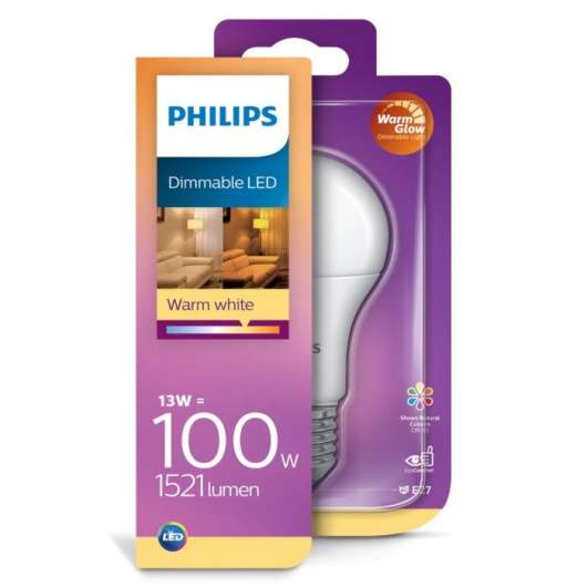 Philips Dimbar LED-lampa E27 1521 lm