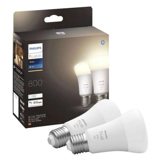 Philips Hue Ambiance Smart LED-lampa E27 570 lm 2-pack