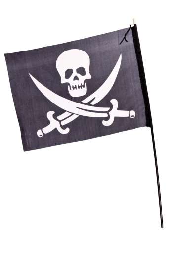 Piratflagga på Pinne