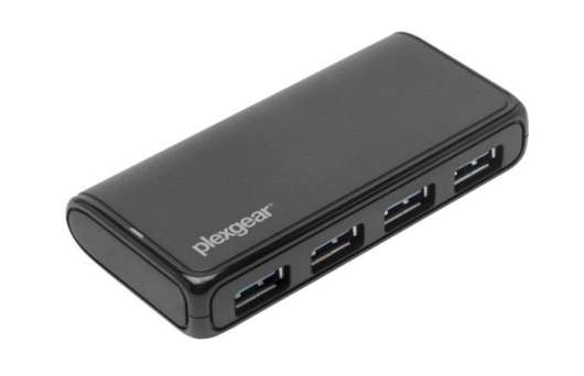Plexgear Desktop 500 USB 5 Gb/s-hubb med strömförsörjning 4-vägs