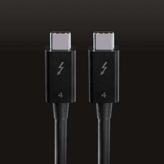 Plexgear Thunderbolt 4 USB-C-kabel 70 cm Svart