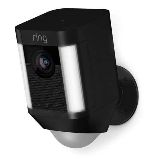 Ring Spotlight Cam Battery Trådlös övervakningskamera Svart
