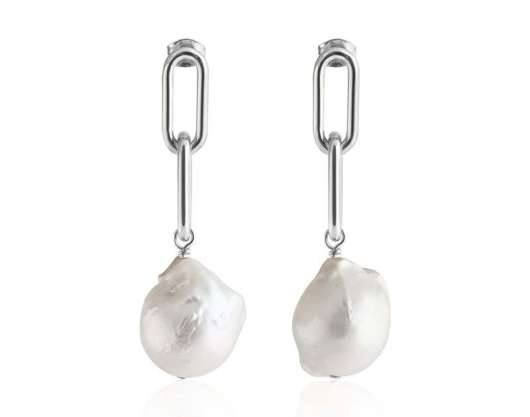 SOPHIE by SOPHIE - Baroque Link Pearl Earring Silver
