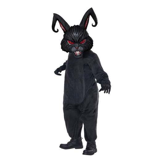 Svart Hare Halloween Barn Maskeraddräkt - Large