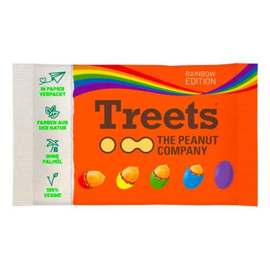 Treets Peanuts Rainbow - 185 gram