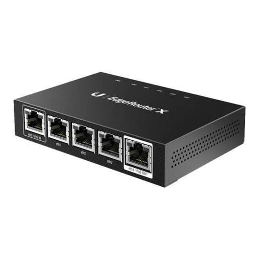 Ubiquiti EdgeRouter X, 4-portar, 1M pps, SFP, PoE, Gigabit Ethernet